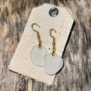 Genuine sea glass found on the shores of RI handmade into one of a kind earrings